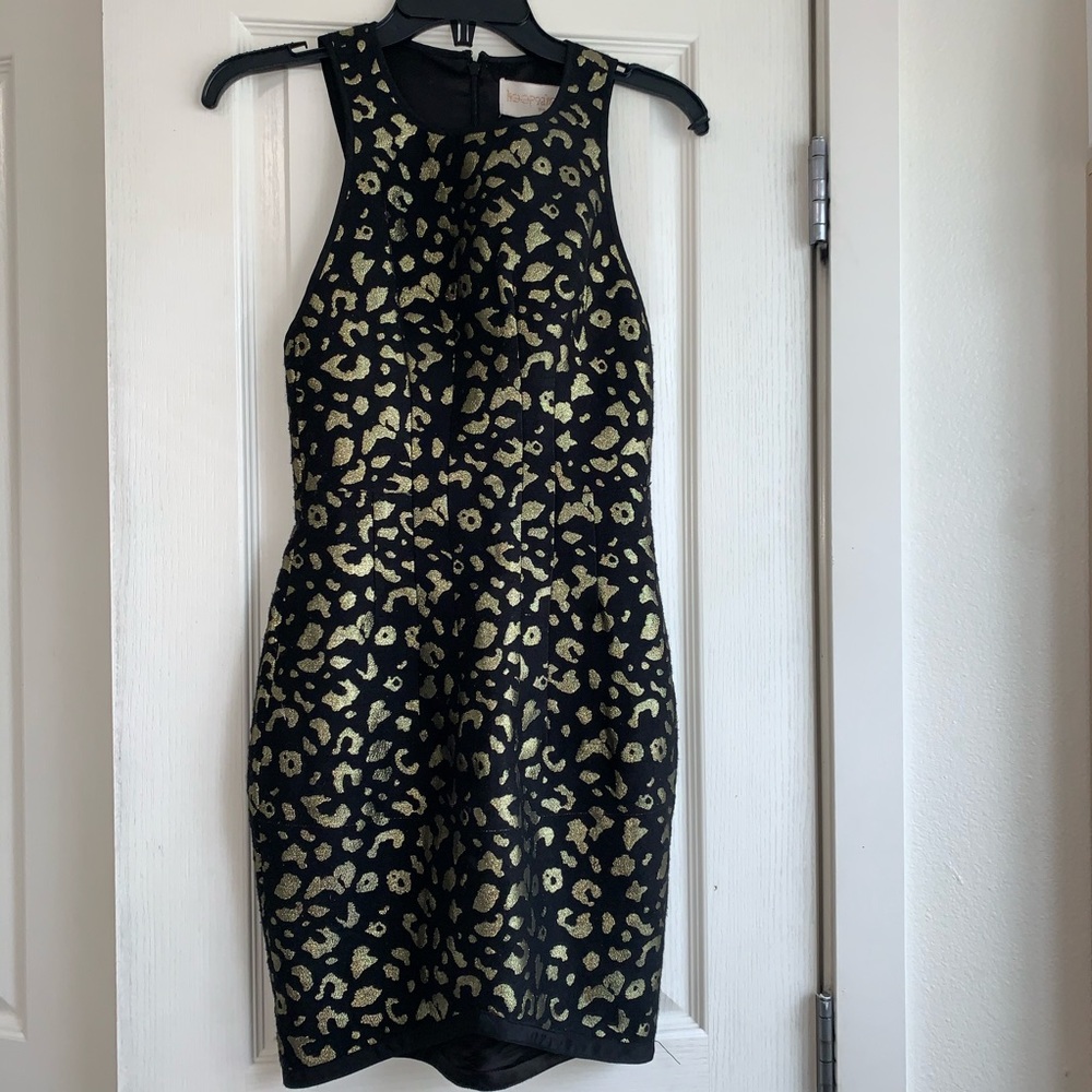 Black and gold dress